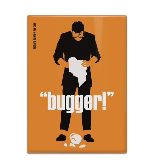 Bugger!  Metal Fridge Magnet